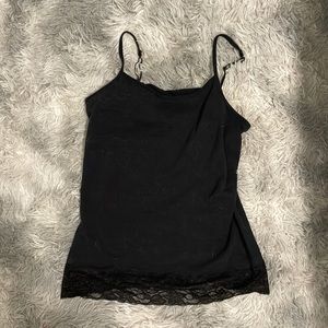 Black lace hem cami